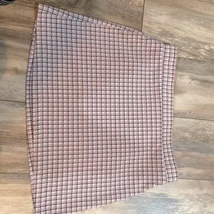 Crosby Pink, Black, and White Plaid Skirt